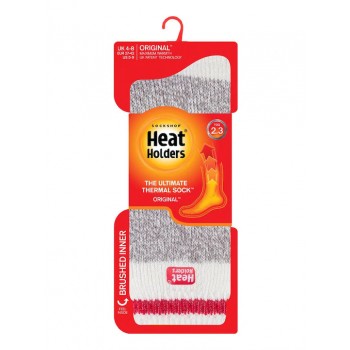 Γυναικείες Heat Holders Cream Block Twist Socks(Grey)