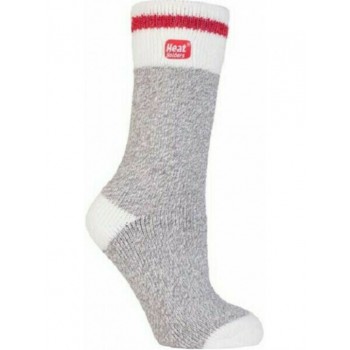 Γυναικείες Heat Holders Cream Block Twist Socks(Grey)