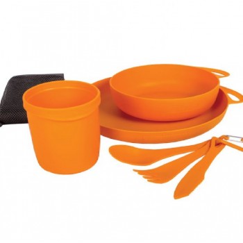 Delta Camp Set(Bowl, Plate, Mug, Cutlery) Orange