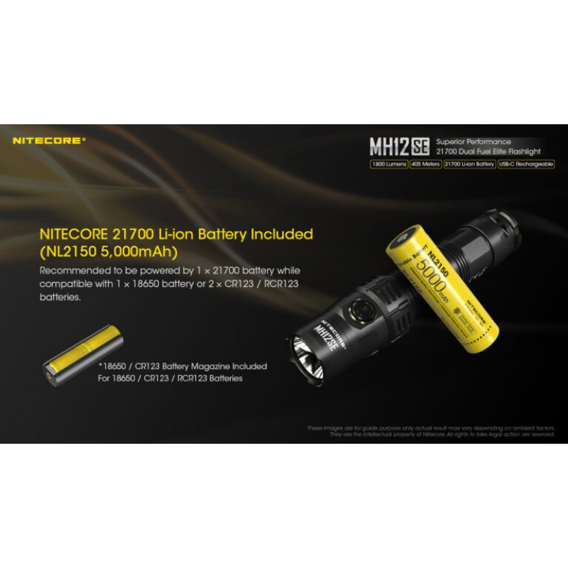 NITECORE Επαναφορτιζόμενος Φακός LED MULTI TASK HYBRID MH12SE 1800lu 405M Αξεσουαρ ψαρεματος